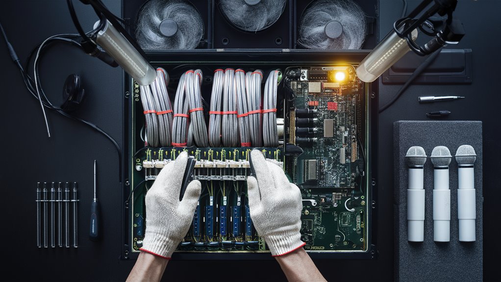 check sound system components