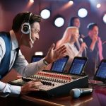 host leads karaoke entertainment activities