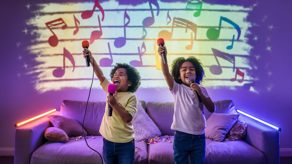 kids singing together joyfully