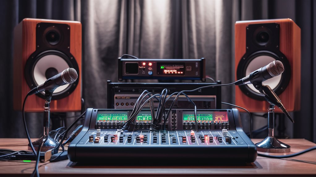 music playback and microphones