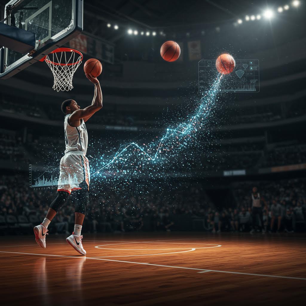 NBA 농구 경기에서 선수 동작 데이터를 추적해 시각화하는 스포츠 분석 기술