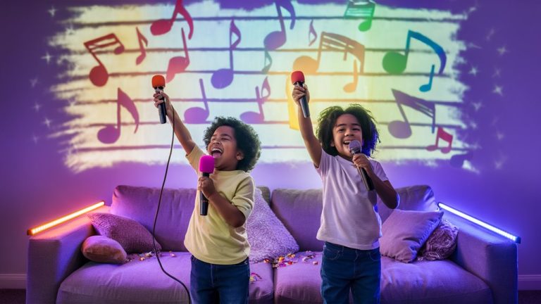 kids singing together joyfully