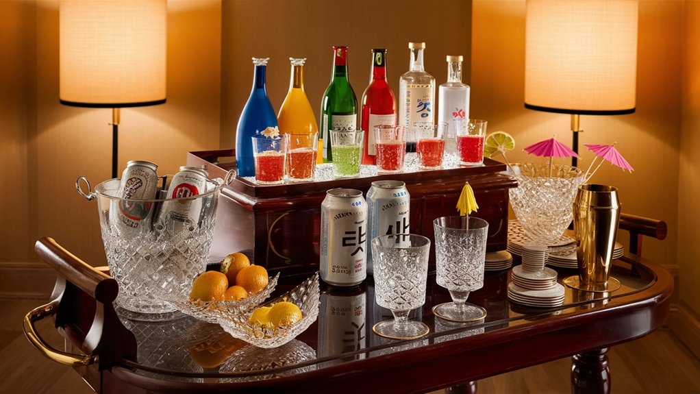 organize beverage service area