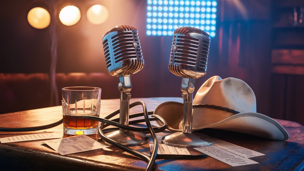 two singers sharing songs