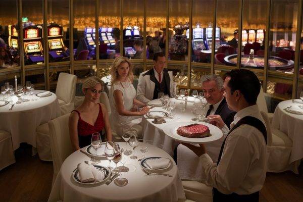 upscale eating while gaming